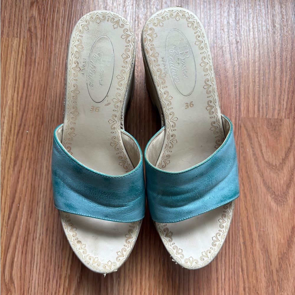 Bruno Magli Couture Wedge Sandals - Picture 4 of 7
